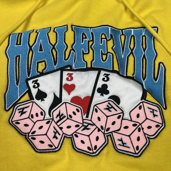 Half Evil 333 x Faze Clan High Rollers Dice Yellow Hoodie Pullover Sz Small - Picture 6 of 13